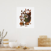 Cozy Autumn Herfst Baker Hand Drawn Poster (Keuken)