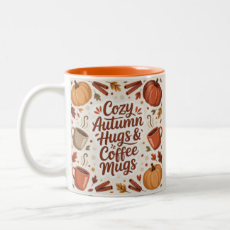 Cozy Autumn Hugs and Coffee mugs Tweekleurige Koffiemok