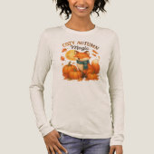Cozy Autumn Magic – Cute Fall Fox Tri-Blend Shirt (Voorkant)