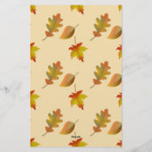 Cozy autumn mapel leaves oak leaves briefpapier (Achterkant)