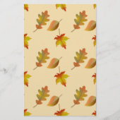 Cozy autumn mapel leaves oak leaves briefpapier (Voorkant)