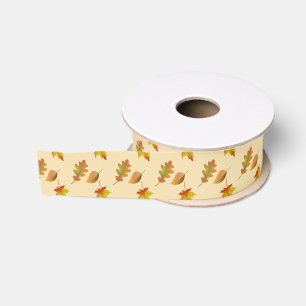 Cozy autumn mapel leaves oak leaves grosgrain lint