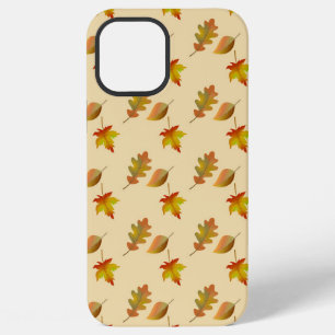 Cozy autumn mapel leaves oak leaves iPhone 12 pro max hoesje