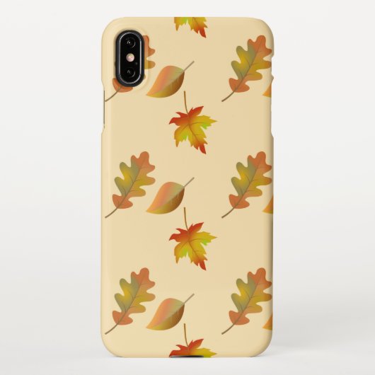 Cozy autumn mapel leaves oak leaves iPhone hoesje (Achterkant)