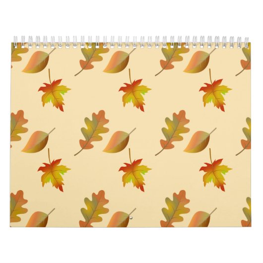 Cozy autumn mapel leaves oak leaves kalender (Hoes)