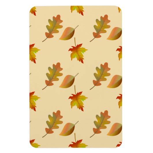 Cozy autumn mapel leaves oak leaves magneet (Verticaal)