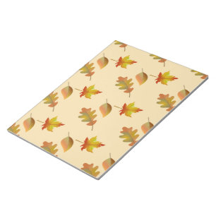 Cozy autumn mapel leaves oak leaves notitieblok