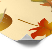 Cozy autumn mapel leaves oak leaves poster (Hoek)