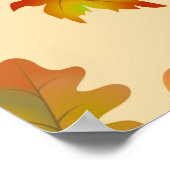 Cozy autumn mapel leaves oak leaves poster (Hoek)
