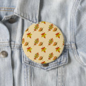 Cozy autumn mapel leaves oak leaves ronde button 4,0 cm (In situ)