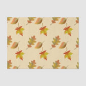 Cozy autumn mapel leaves oak leaves tissuepapier (Voorkant)