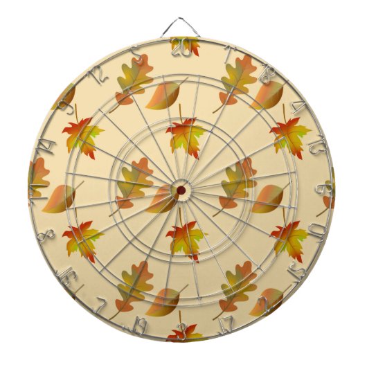 Cozy autumn maple leaves oak leaves  dartbord (Voorkant)