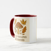 Cozy Autumn Moments Mug | Mushroom & Fall Leaves D Mok (Voorkant links)