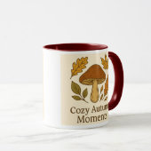 Cozy Autumn Moments Mug | Mushroom & Fall Leaves D Mok (Voorkant rechts)