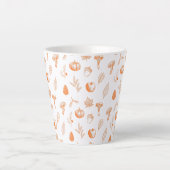 Cozy Autumn Pattern Latte Mok (Voorkant)