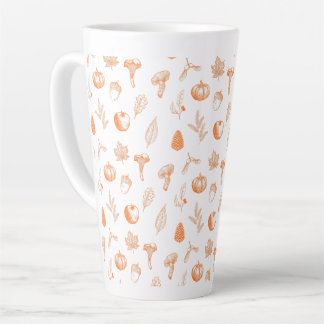 Cozy Autumn Pattern Latte Mok