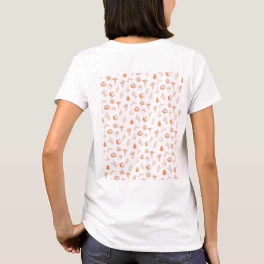 Cozy Autumn Pattern T-shirt (Achterkant)