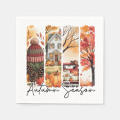 Cozy Autumn Season Brushstroke Servet (Voorkant)