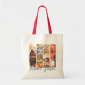 Cozy Autumn Season Brushstroke Tote Bag (Voorkant)