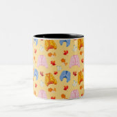 Cozy Autumn Sweater Pattern Tweekleurige Koffiemok (Center)