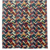 Cozy Autumn Tones Weave Pattern Douchegordijn (Voorkant)