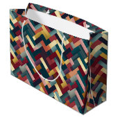 Cozy Autumn Tones Weave Pattern Groot Cadeauzakje (Achterkant Gekanteld)