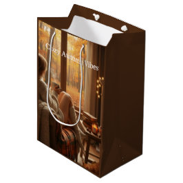 Cozy Autumn Vibes | Personalized Fall Cabin Window Medium Cadeauzakje