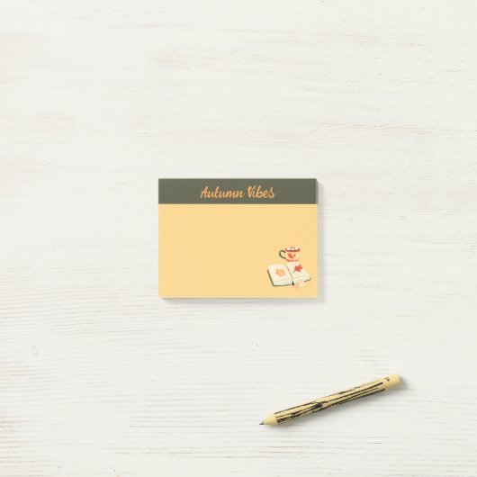 Cozy Autumn Vibes Post-it Notes (Op bureau)