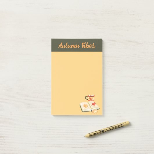 Cozy Autumn Vibes Post-it Notes (Op bureau)