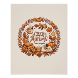 Cozy Autumn Wreath / Otoño Acogedor Perfect Poster