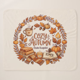 Cozy Autumn Wreath / Otoño Acogedor Sherpa Deken
