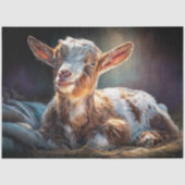 Cozy Barn Baby Goat Portrait Tissuepapier (Voorkant)