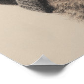 Cozy Bear in Beanie - Cute Winter Animal  Poster (Hoek)