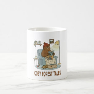 Cozy Bear leest 'Bosverhalen' met Cute Sleepin Koffiemok