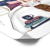 Cozy Bedroom Reading Scene Artwork for Book Lovers Poster (Hoek)