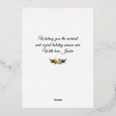 Cozy Bench Merry Christmas Folie Feestdagenkaart (Achterkant)