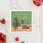 Cozy Bench Merry Christmas Napkins Servet (Insitu)