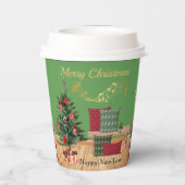 Cozy Bench Merry Christmas Paper cup Papieren Bekers (Achterkant)