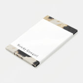 Cozy Black Cream Gold Southwest Koeienhuid Post-it® Notes (Schuin)