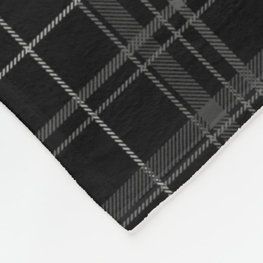 Cozy Black Pset Moose Design Fleece Blanket (Hoek)