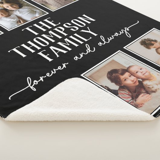 Cozy Black Specialized Custom Photo Collage Sherp Sherpa Deken (3/4)