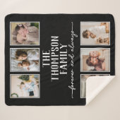 Cozy Black Specialized Custom Photo Collage Sherp Sherpa Deken (Voorkant (horizontaal))