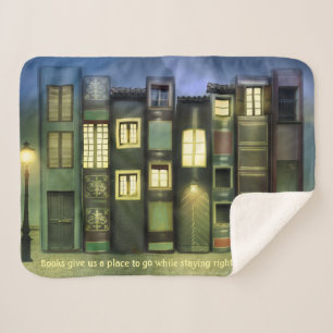 Cozy Blanket for Book Lovers Sherpa Deken