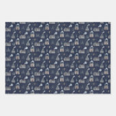 Cozy Blue en Tan Play Cones en Home Inpakpapier Vel (Voorkant 3)