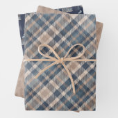 Cozy Blue en Tan Play Cones en Home Inpakpapier Vel (In situ)