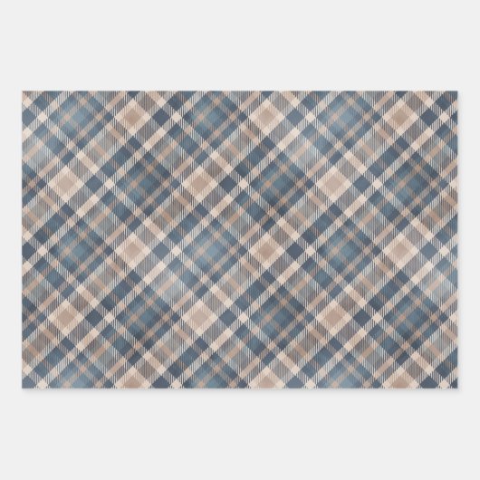 Cozy Blue en Tan Play Cones en Home Inpakpapier Vel (Voorkant)