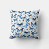 Cozy Blue Gold Butterfly Kisses Baby shower Kussen (Achterkant)