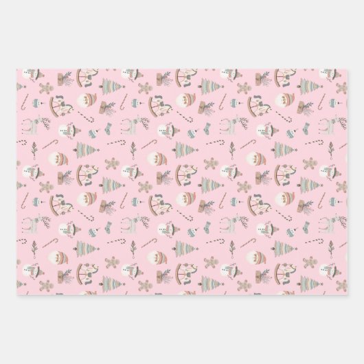 Cozy Boho Christmas Inpakpapier Vel (Voorkant 3)