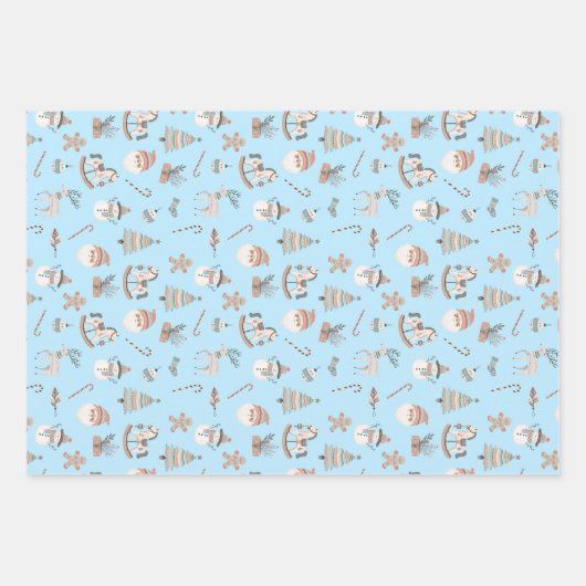 Cozy Boho Christmas Inpakpapier Vel (Voorkant 2)