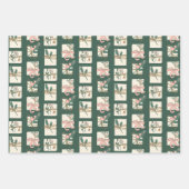Cozy Boho Pink, Green & Clay Holiday Inpakpapier Vel (Voorkant 2)